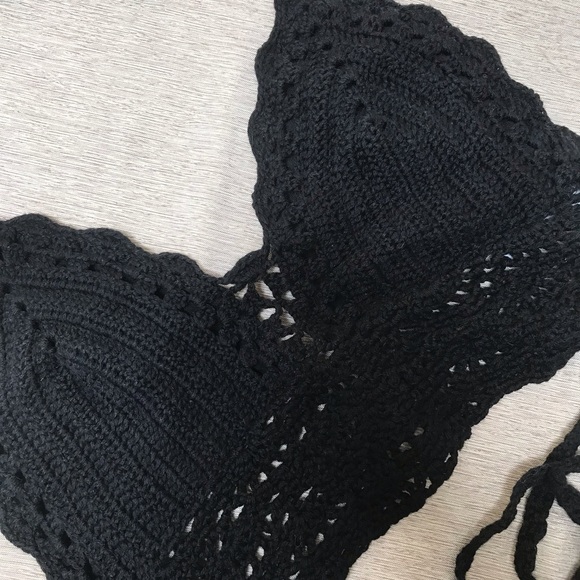 Crochet Bralette Crop Top - Picture 2 of 5
